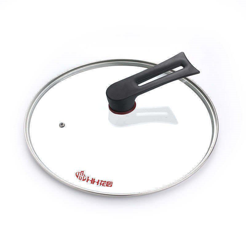 After flower not stained with pan assorted intelligent catch-up rubber ring tempered glass durable and vertical frying pan lid 32cm