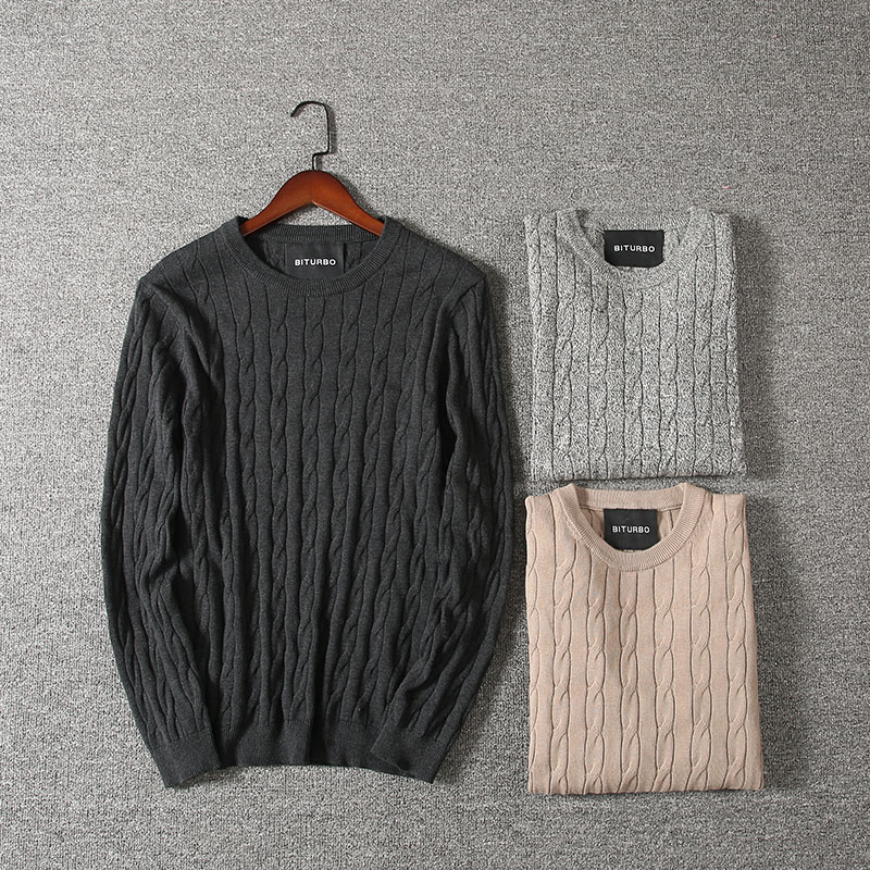 Sản xuất trong phòng phù hợp! Luôn làm bạn ngạc nhiên! Áo len dệt kim nam cashmere đan len đan áo len áo da lộn nam