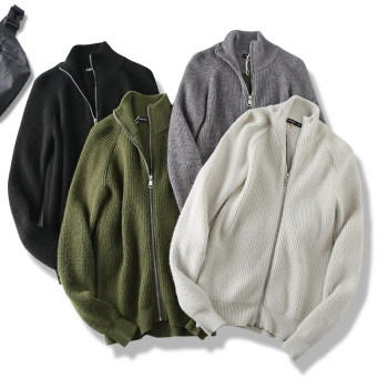 2023 new men's fashion casual knitted cardigan