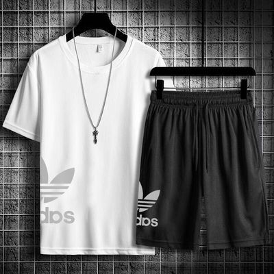 【两件套】ins潮牌CC运动休闲套装男