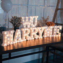 Proposal props Romantic surprise scene decoration Creative supplies Letter light Confession artifact Indoor New Years Day decorative lights