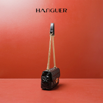 HANGUERCK2021 new limited limited foreign style double chain diamond cross body bag women shoulder bag