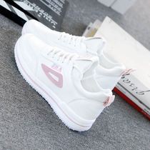 2019 new small white shoes women 100 hitch Han version student womens fall flat bottom shoes casual sneakers thick bottom running 