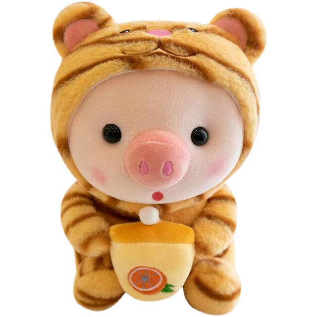 ENMASTUDIO Cute ins Milk Tea Pig Plush Toy Pig Doll Sleeping Doll Holiday Gift for Women