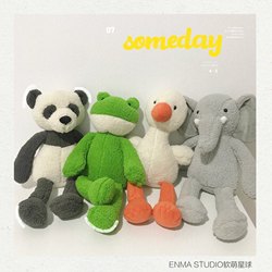 ENMA STUDIO Nordic ins frog doll plush doll panda ຊ້າງເດັກນ້ອຍນອນ toy ຂອງປະທານແຫ່ງແມ່ຍິງ