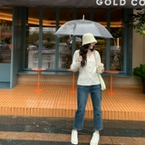 Синие весенние прямые свободные джинсы, штаны, большой размер, высокая талия, свободный крой