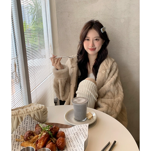 [Вентиляторы домашних животных дают скидку] Masxi Micro MM имитация норка бархатный мех сгущенный мех встроенный шерсть с капюшоном с капюшоном