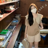 马西西 Кукла для отдыха, дизайнерская футболка с коротким рукавом, кукольный воротник, свободный крой, тренд сезона