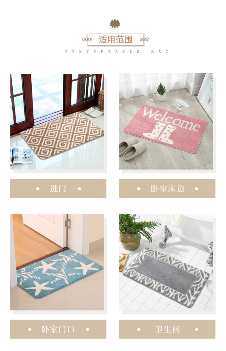 Phòng tắm thấm mat phòng tắm nhà vệ sinh phòng tắm cửa nhà mat phòng ngủ nhà cửa thảm mat cửa mat - Thảm sàn thảm nhựa lót sàn