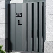 Aluminum outdoor gate Iron villa courtyard door Aluminum alloy fence single and double doors Stainless steel yard garden door