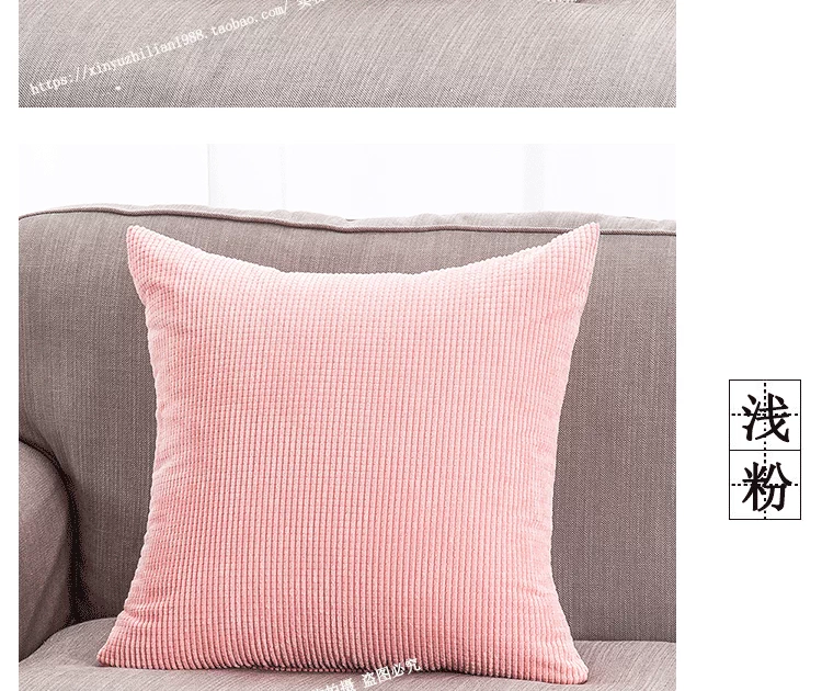 Có thể được tùy chỉnh cho bất kỳ kích thước rắn màu vải nhung gối trở lại da sofa giường đệm xe gối