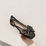 Модная дышащая обувь с бантиком, мягкая подошва