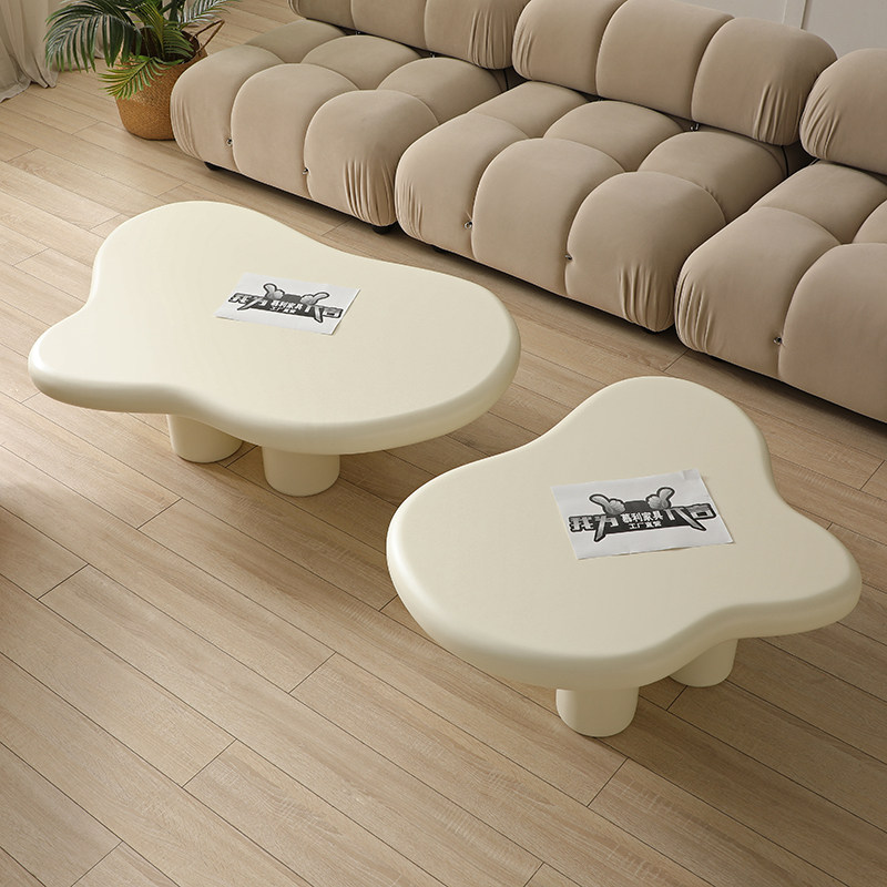 Nordic simple modern wabi-sabi abject poverty net red living room shaped cloud cream tea table irregular coffee table table