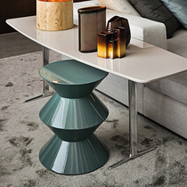 FRP three-section coffee table stool simple modern round table changing shoe stool villa model room personality decoration small pier