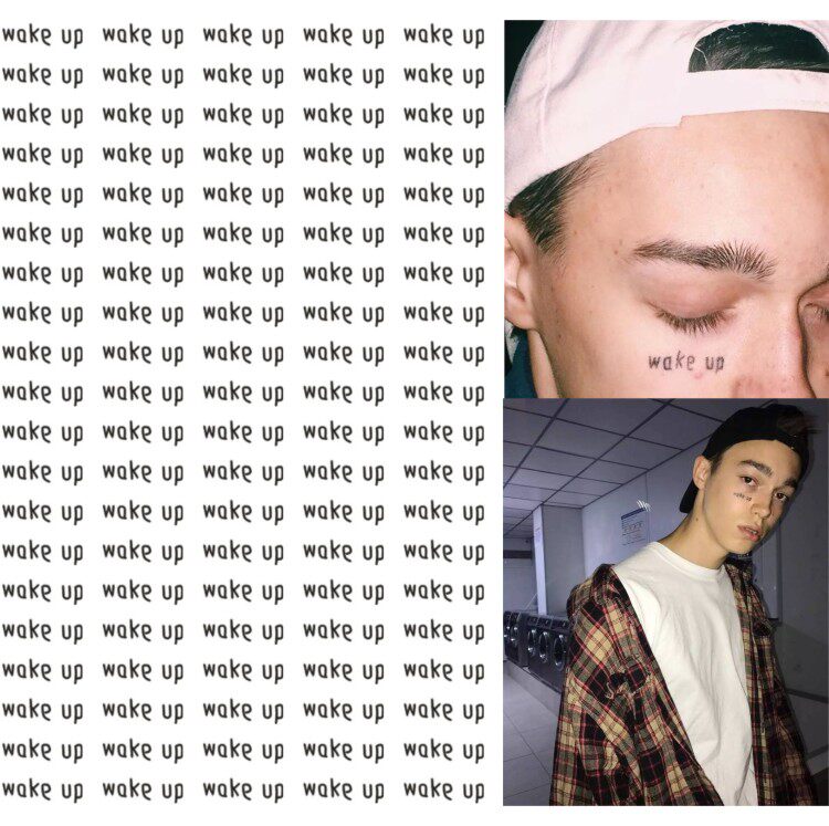 100 stickers Alexander the same face tattoo stickers wake up letter DIY tattoo stickers custom