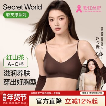 Secretworld Women's Underwear Push-Up Bra for Small Breasts, Anti-Sagging, Seamless Vest-Style Bra 2025 New Model