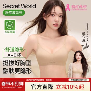 Secretworld Intimates for Women with Small Breasts, Push-Up, Auxiliary Breast Reduction, Anti-Sagging, Seamless, Invisible, Comfortable Bra