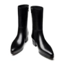Mùa thu và mùa đông giày da nam cộng với nhung ấm đầu nhọn ống nam giày da cao gót nam giày cao gót giày boot nam đế cao