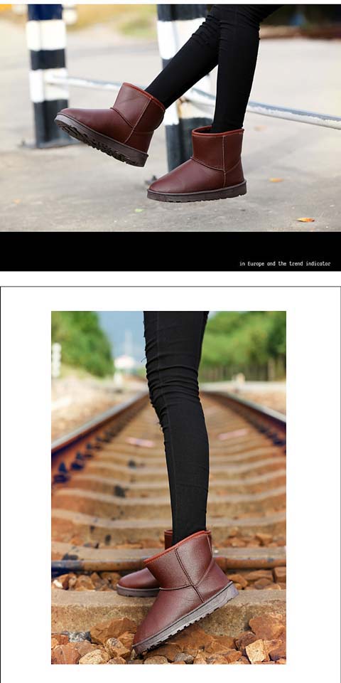 Giày tuyết nữ cực lớn 41-43 mùa thu và mùa đông giày boot nữ cao cấp
