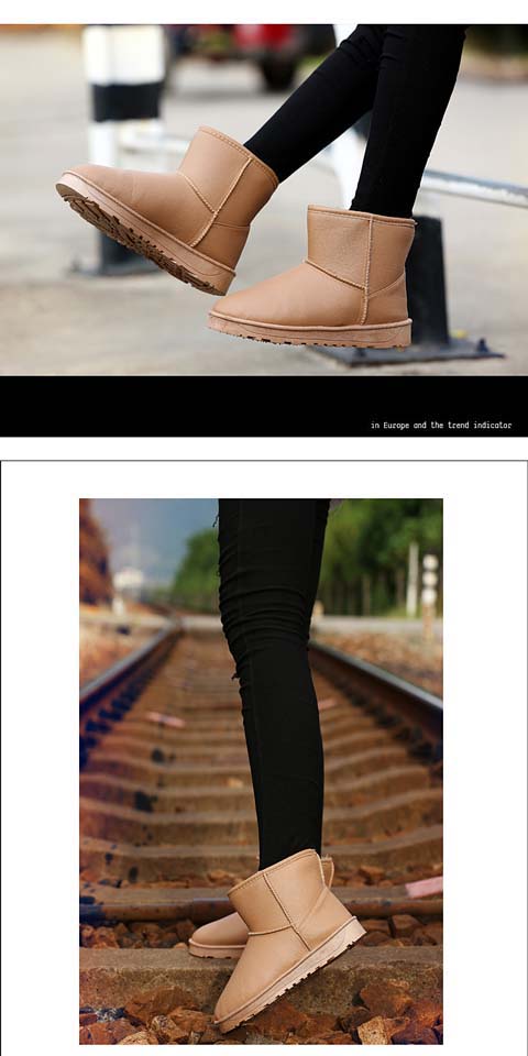 Giày tuyết nữ cực lớn 41-43 mùa thu và mùa đông giày boot nữ cao cấp