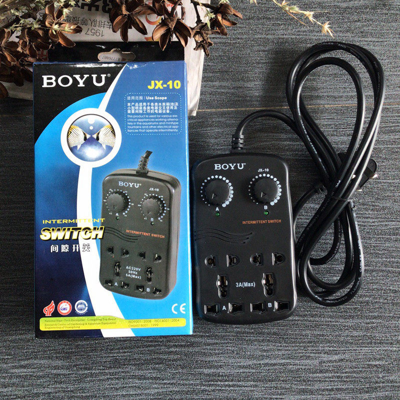 Boyu JX10 intermittent switch timer Fish tank timer switch socket Aquarium controller intelligent row plug