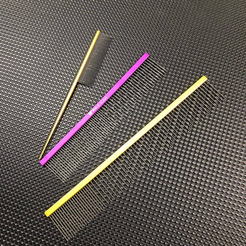 LB Lebi pet cat and dog beauty modeling special anti-static stainless steel knot picking hair plus large row comb