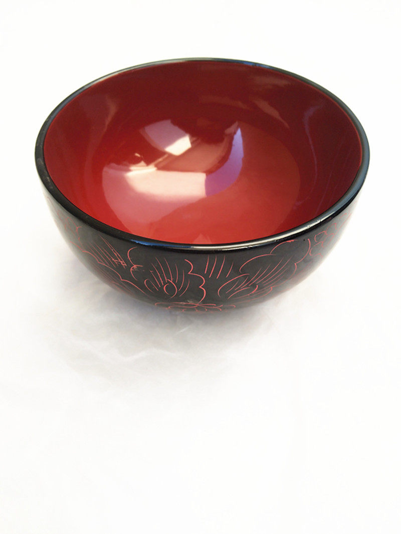 Old lacquerware natural lacquered wood bowls retro carved wood soup bowls Bowls Rice Bowls Rice Bowls Rice Bowls Rice Bowls of craftsmanship Gift Decorative Gifts Collection