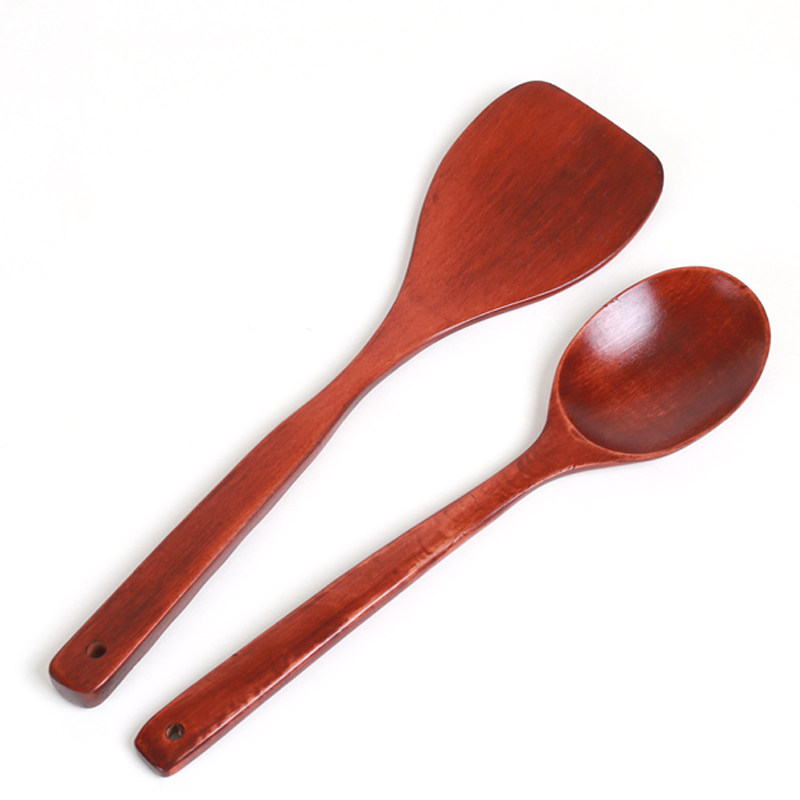 Kitchen kitchen utensils pan non-stick spatula cooking shovel long handle solid wood spatula home extended wooden spoon Japanese soup spoon