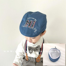 Korean Version Baby Hat Spring Autumn Pure Cotton Boy Baseball Cap Girl Berehat Boy Fashion Handsome Eng Eng hat
