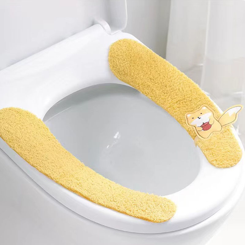 Toilet Cover Warm Toilet Sticker Washable Knit Toilet Sticker Waterproof Toilet Cushion Patch Collar Toilet Cushion-Taobao