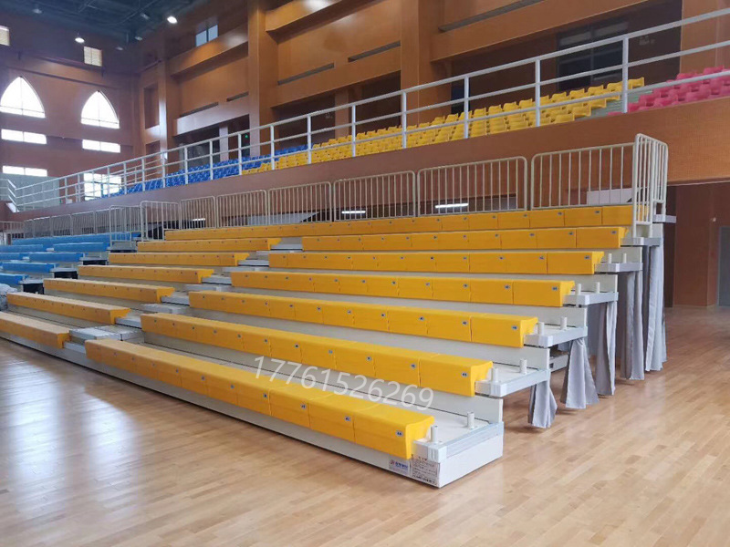 Custom manual electric telescopic stand seat auditorium lecture hall arena sports field cinema soft bag flap
