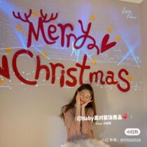 Merry Christmas New Year letter cartoon elk love star festival supplies Christmas decoration