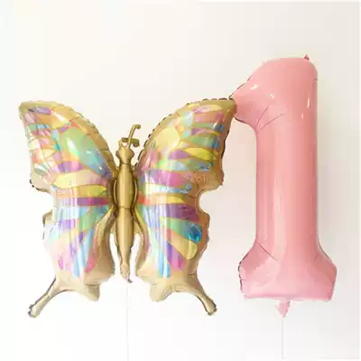 40-inch beautiful butterfly idyllic cartoon aluminum balloon forest animal theme party decoration birthday gift