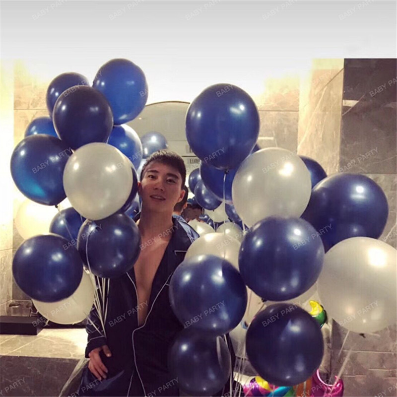 12 Inch Round Pearlescent Latex Balloon Annual Meeting Event Wedding Anniversary Party Hotel Decoration Table White Courtmarriage