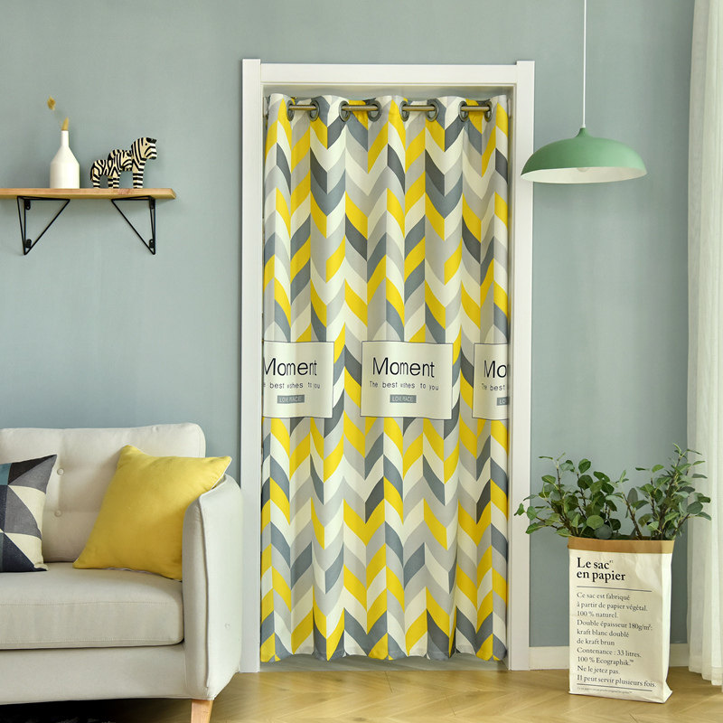 Non-perforated curtain partition window windproof fitting room Full occlusion Kitchen air conditioning insulation and windproof household cloth ins