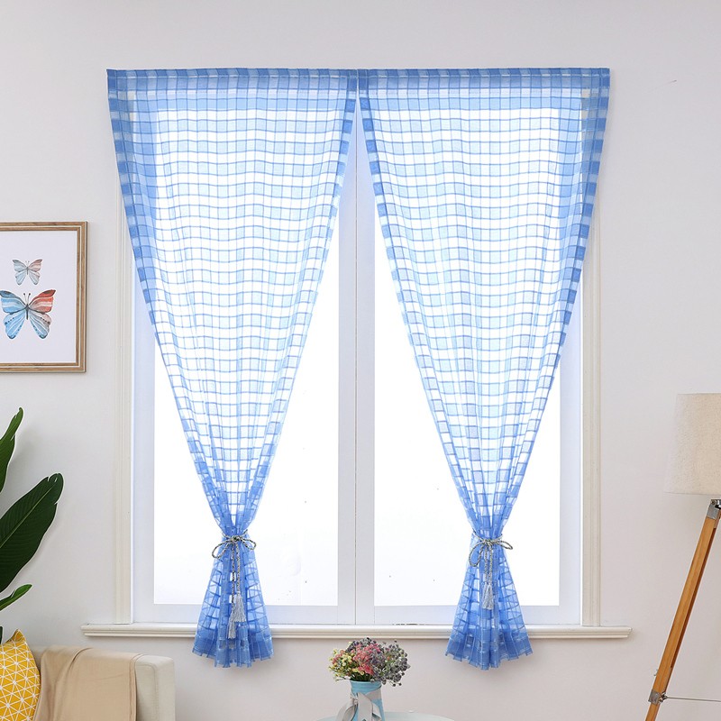 Window screen ins free punching installation Velcro bedroom window screen finished product simple modern Korean lattice simple bay window