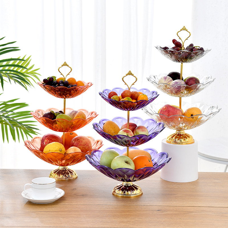 Eurostyle multilayer detachable fruit tray creative living room tea table fruit tray modern home plastic snacks Candy Tray