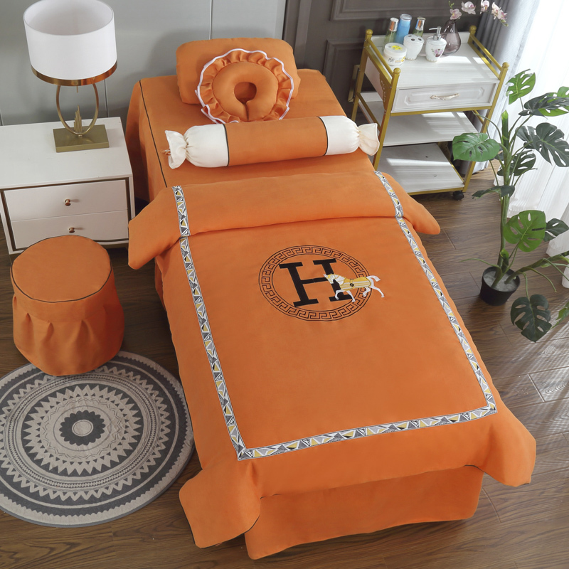 New Product Promotion Beauty Bed Cover Four-Piece Set Physiotherapy Shampoo Massage Beauty and Body Care Kit Cotton All-Season Universal Logo New Product Promotion Beauty Bed Cover Four-Piece Set Physiotherapy Shampoo Massage Beauty and Body Care Kit Cotton All-Season Universal Logo