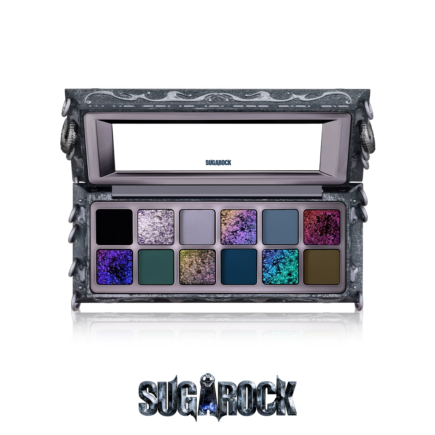 Палетка теней для век 12 цветов Lotus Green Sugarock "Mark" Dark Dust