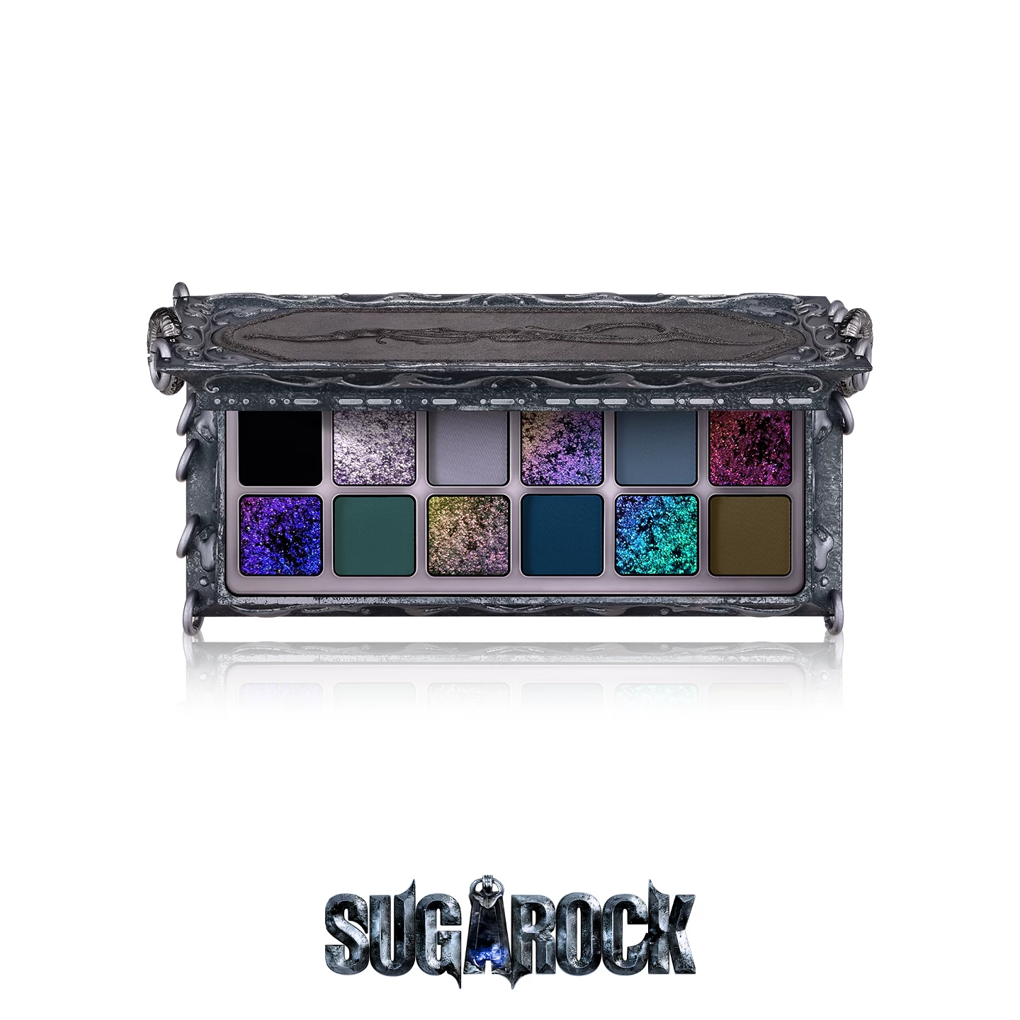Палетка теней для век 12 цветов Lotus Green Sugarock "Mark" Dark Dust