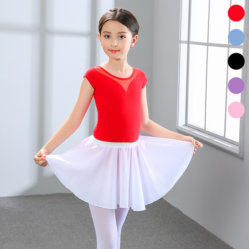 Dance Suit Children Woman Short Sleeve Spring Summer Season Practice Utiliti Body Suit Big Red China Red Dance Suit Children Dance Costumes