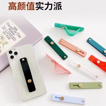 Mobile Phone Push-Pull Ring Holder Stand for Desktop, Lazy People Watching Dramas, Retractable, Simple, Candy-Colored Silicone Multi-Functional Wristband