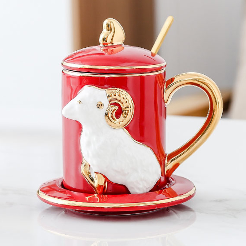 Creative ceramic cup Personality mug Send best friend friend couple cup Wedding gift gift men's and women's water cup