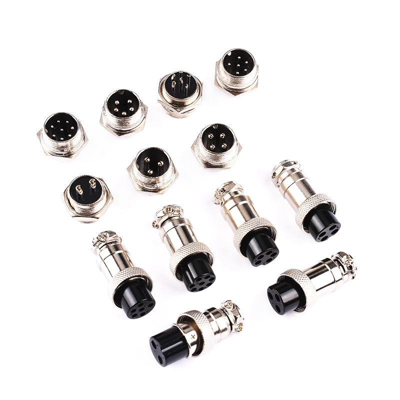 Aviation plug socket GX16-2 3 4 5 6 7 8P docking connector cable connector 16mm hole pin core