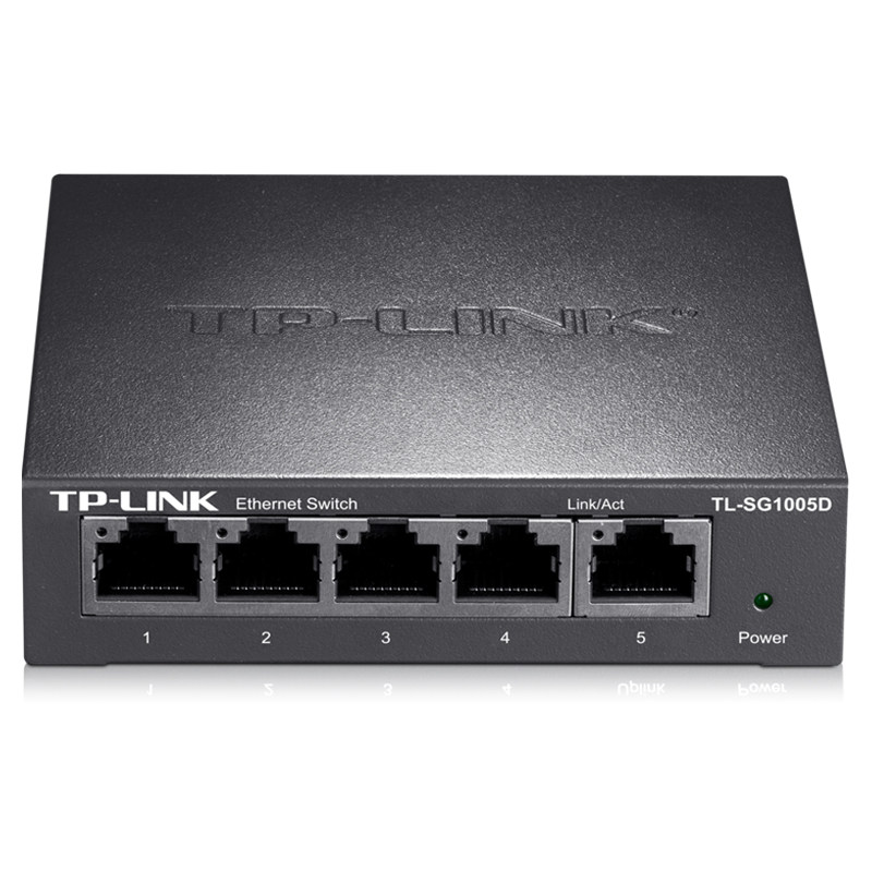 TP-LINK Pulian technology TL-SG1005D 5-mouth full one thousand trillion switch steel shell Easy heat dissipation 4 splitter 1000M Internet routers Extension of wire splitters exchange