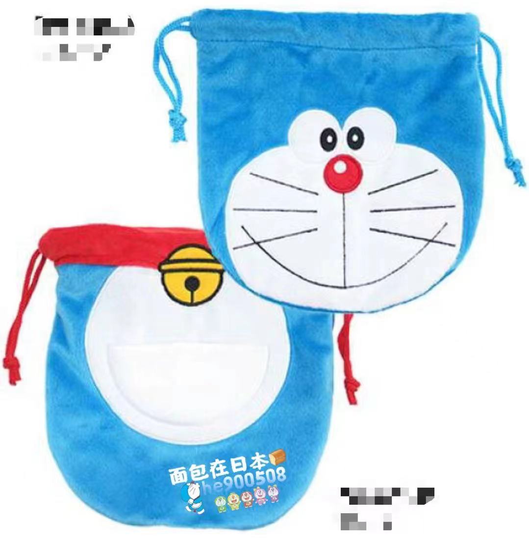 Spot Japan Doraemon cute bag front face pocket 2 patterns bundle pocket storage bag