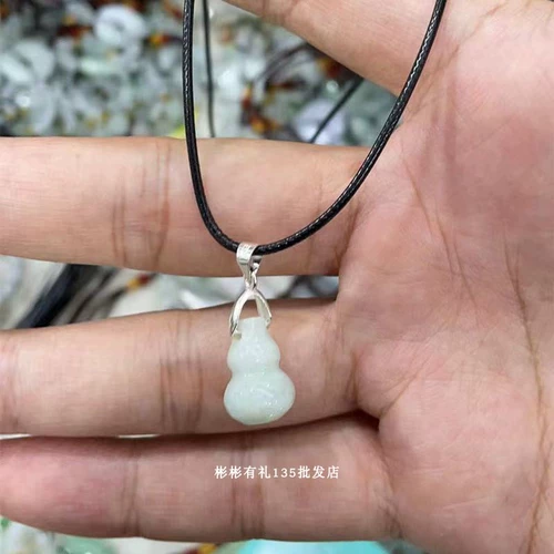 Изумрудная реплика, бамбуковая подвеска из нефрита, изумрудное ожерелье