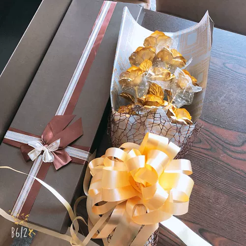 День святого Валентина подруга жена любитель подруги день рождения подарки девочки романтическое практическое симуляция золотая фольга роза букет