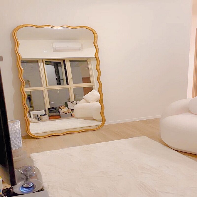 Французский ретро все тело зеркало пальто Стенка наклеек соус зеркало Ходить в домашнее хозяйство американский этаж зеркало волны большое зеркало сын стена формула 
