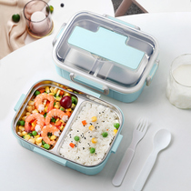 Stainless steel lunch box children working people to carry cutlery box lunchbox student insulated dining box separating type easy to clean